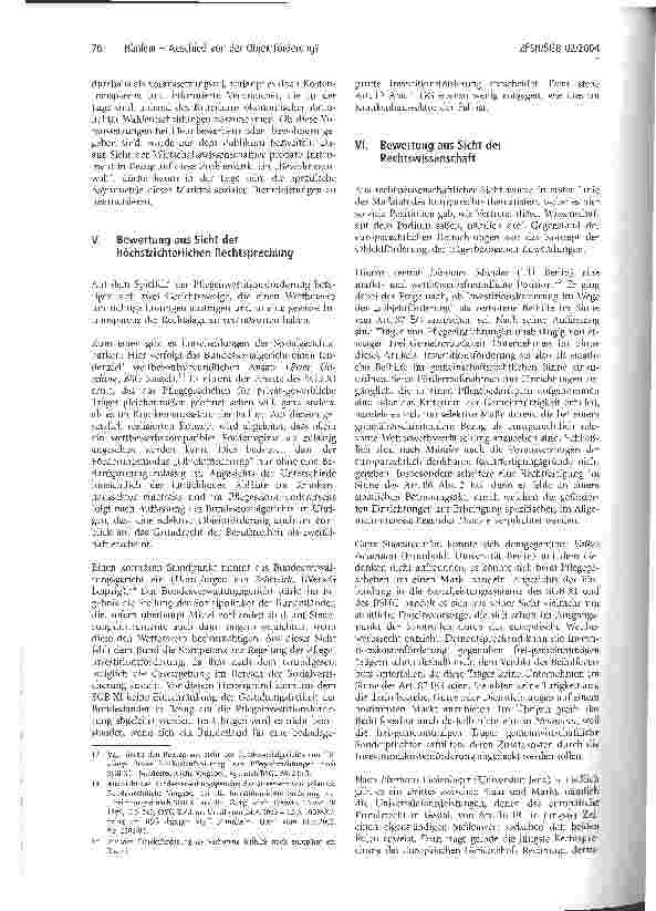 Vorschauseite 3: Abschied von der Objektförderung? Die Finanzierung der Investitionskosten von Einrichtungen nach SGB XI und BSHG