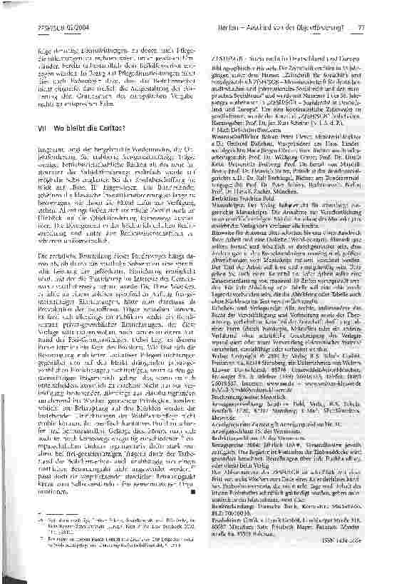 Vorschauseite 4: Abschied von der Objektförderung? Die Finanzierung der Investitionskosten von Einrichtungen nach SGB XI und BSHG