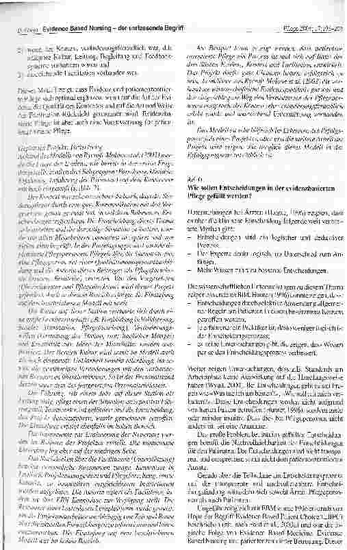 Vorschauseite 6: Evidence Based Nursing - der umfassende Begriff