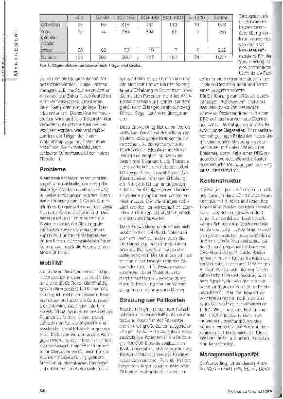 Vorschauseite 2: Ein Vorschlag zum Weiterdenken Revenue Management und Spezialisierung: eine Chance für Kleinkrankenhäuser?