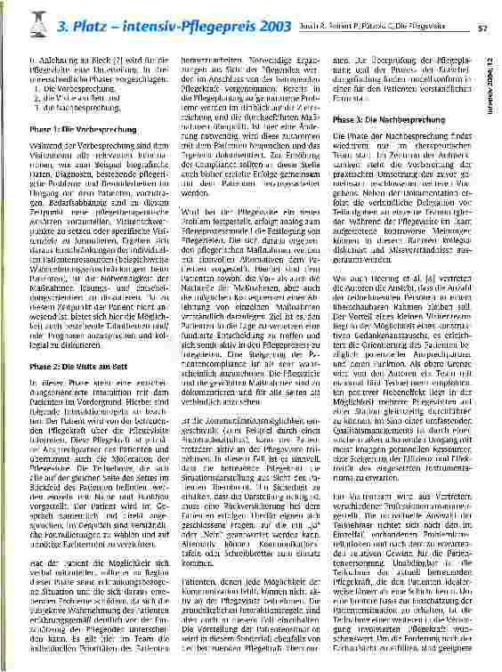 Vorschauseite 4: Die Pflegevisite als strukturierendes Element im Pflegeprozess