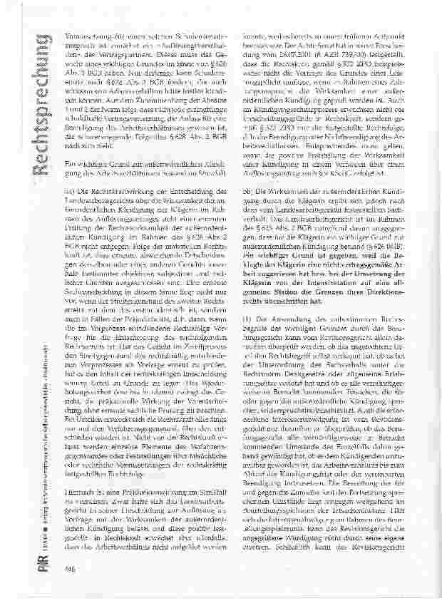 Vorschauseite 4: Umfang des Schadensersatzanspruchs bei Auflösungsverschulden -Direktionsrecht