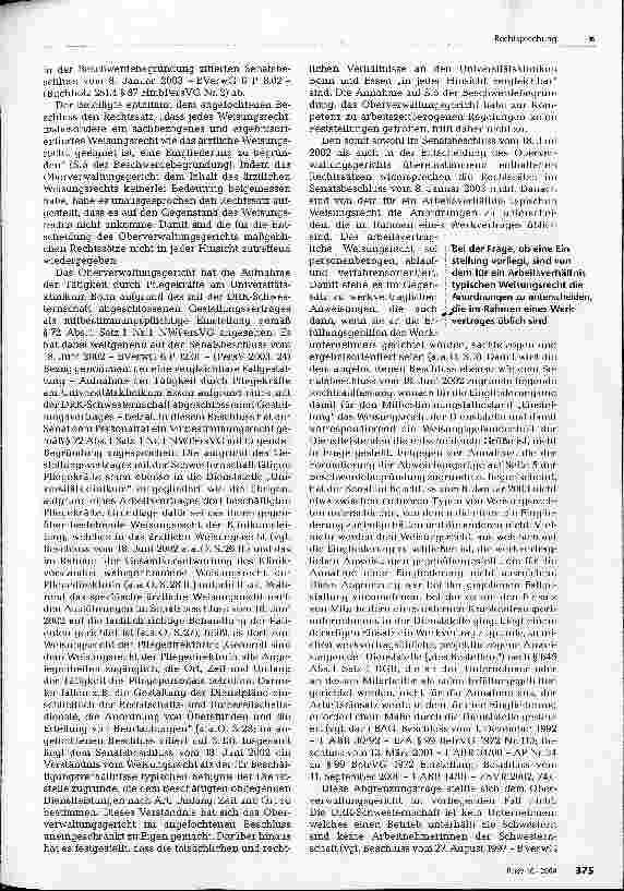 Vorschauseite 2: Rechtssprechung ZUM PERSONALVERTRETUNGSRECHTUnterschiedliche Beteiligung bei Einstellungen aufgrund Gestellungsvertrag und bei Einsatz von Mitarbeitern eines Fremdunternehmens