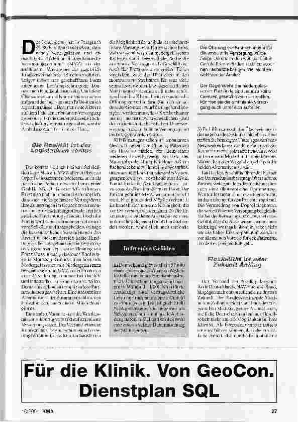 Vorschauseite 2: Kliniken auf Praxisjagd