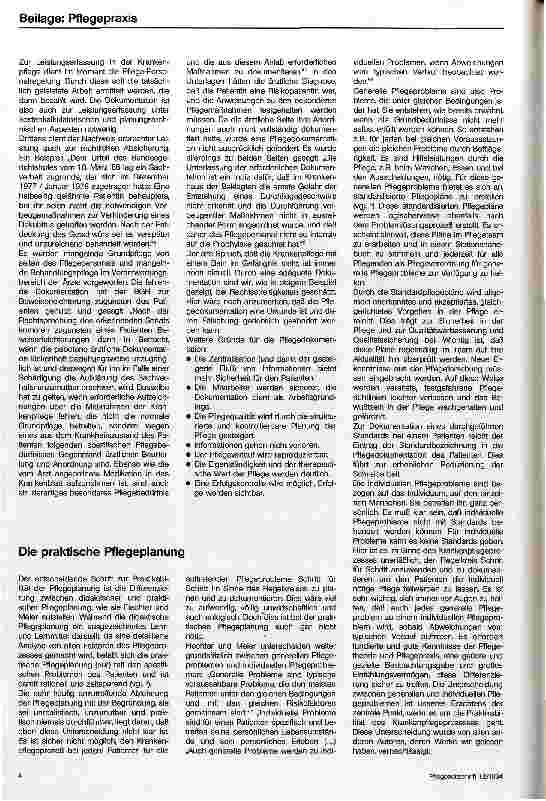 Vorschauseite 3: Pflegeplanung und Pflegedokumentation