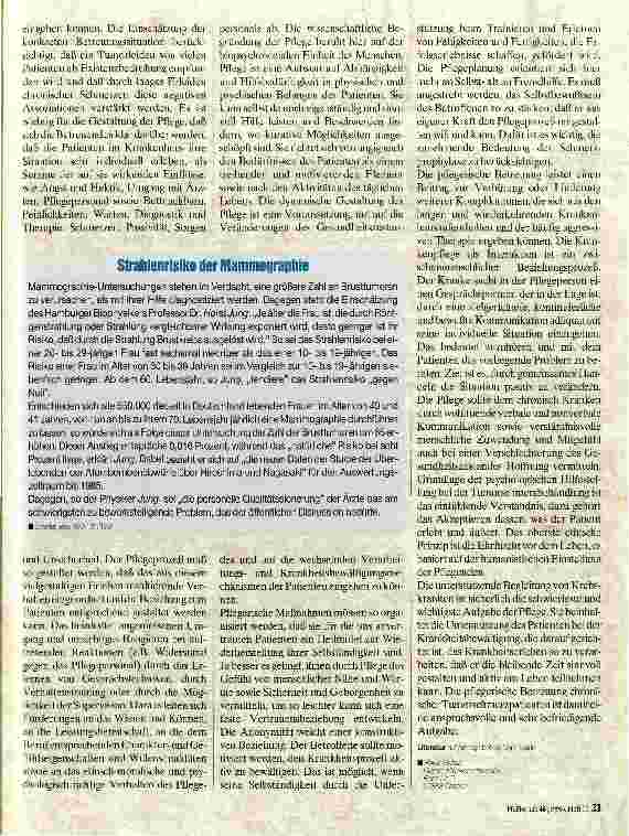 Vorschauseite 2: Tumorbedingte Schmerzen Ethische und psychologische Aspekte bei der Pflege