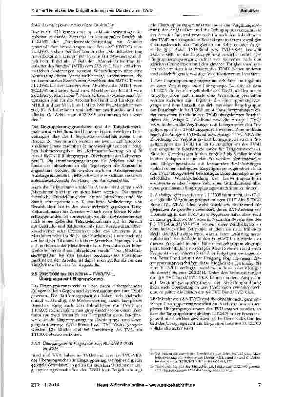 Vorschauseite 5: Die Entgeltordnung des Bundes zum TVöD - Rückblick auf die Entwicklung des Eingruppierungsrechts und erster Überblick über die Neuregelungen