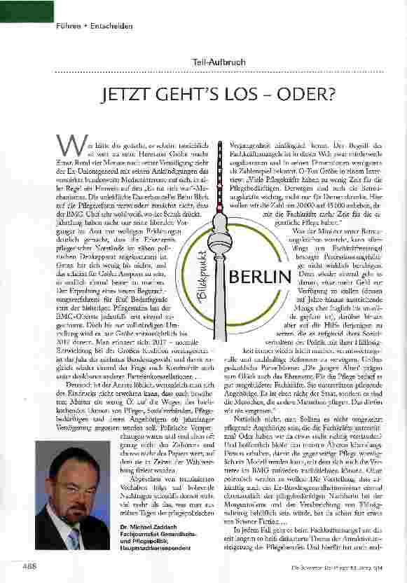 Vorschauseite 1: JETZT GEHT ES LOS - ODER?
