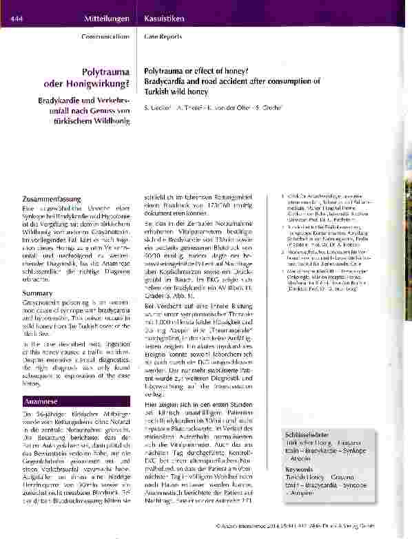 Vorschauseite 1: Polytrauma oder Honigwirkung?