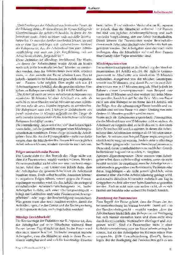 Vorschauseite 2: Pausen sind ein Muss!