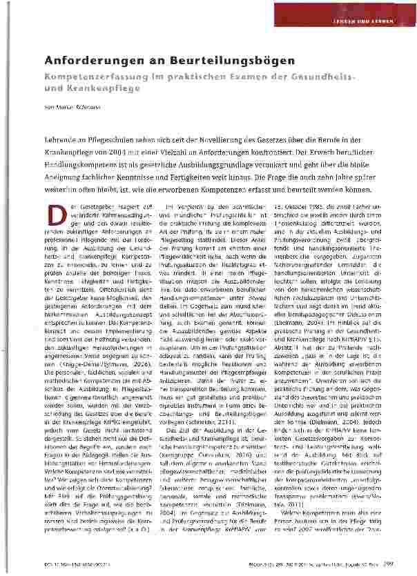 Vorschauseite 1: Anforderungen an Beurteilungsbögen