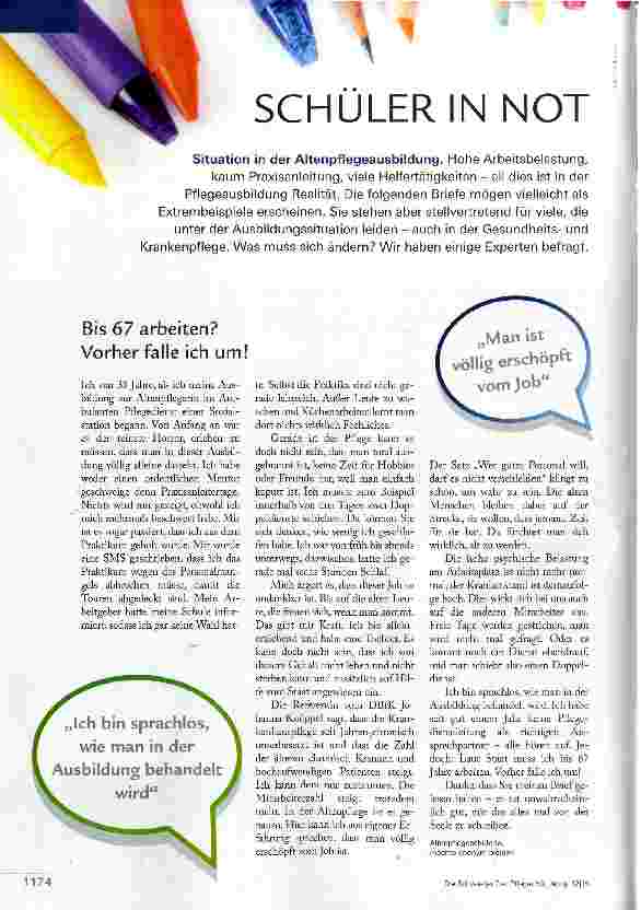 Vorschauseite 1: SCHÜLER IN NOT