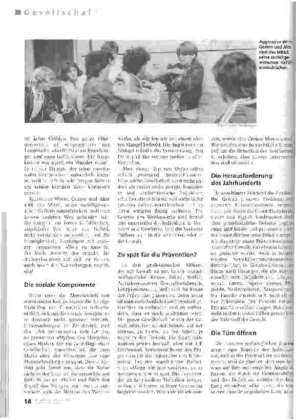 Vorschauseite 3: Wer nicht gehört wird, lässt fühlen