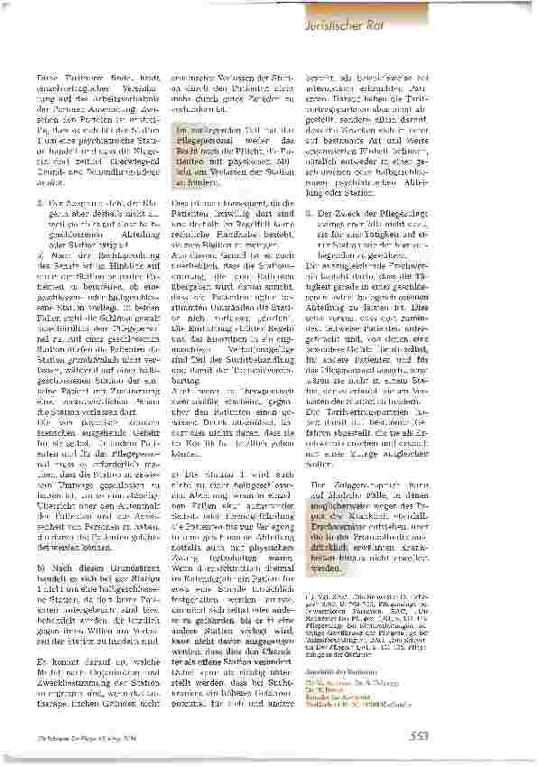 Vorschauseite 2: Psychiatrie-PflegezulageNur bei Zwangsaufenthalt von Patienten!