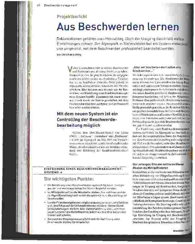 Vorschauseite 1: Aus Beschwerden lernen