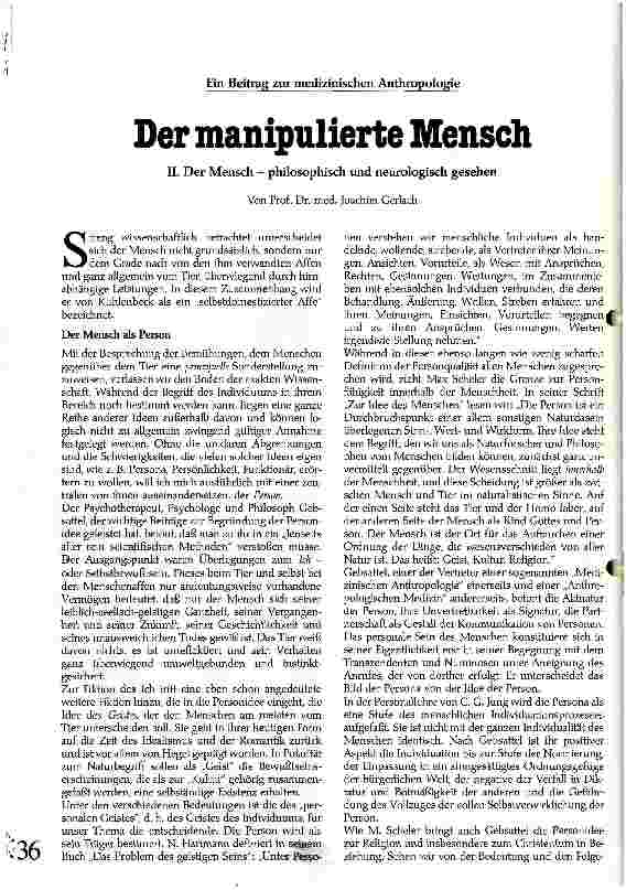 Vorschauseite 1: Der manipulierte Mensch III. Begriff und Möglichkeiten der Manipulation heute
