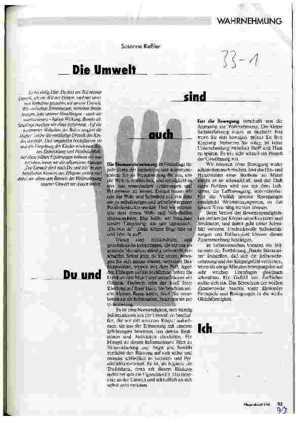 Vorschauseite 1: Die Umwelt sind auch Du und ich