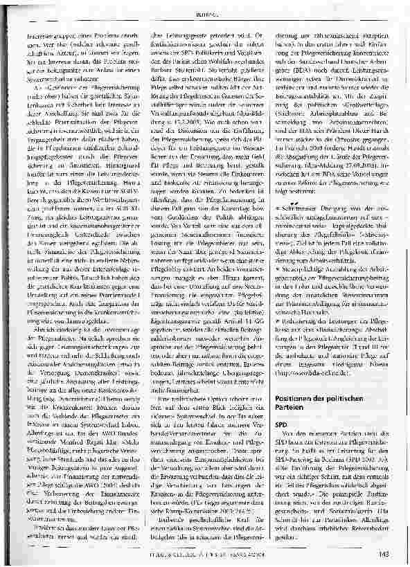 Vorschauseite 6: 10 Jahre Pflegeversicherung - Ein Blick zurück in die Zukunft