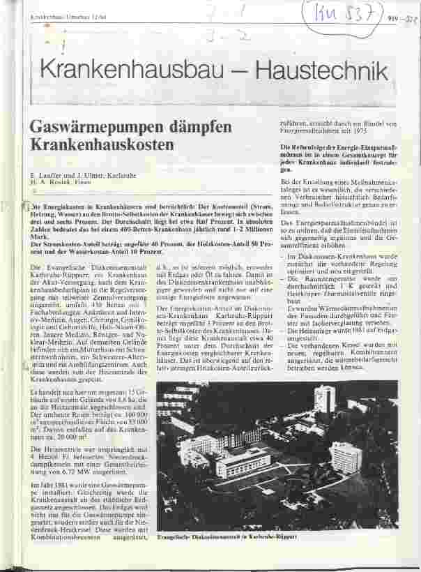 Vorschauseite 1: Gaswärmepumpen dämpfen Krankenhauskosten