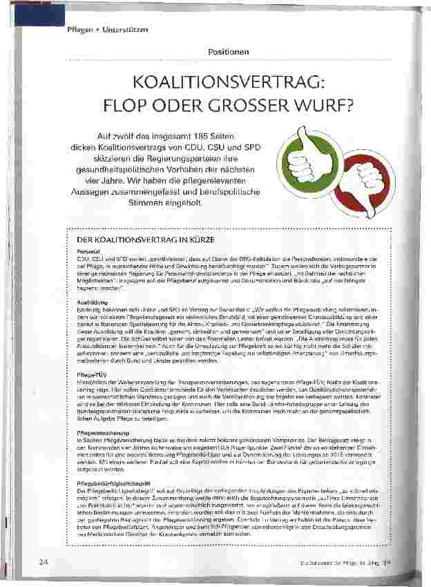 Vorschauseite 1: KOALITIONSVERTRAG: FLOP ODER GROSSER WURF?