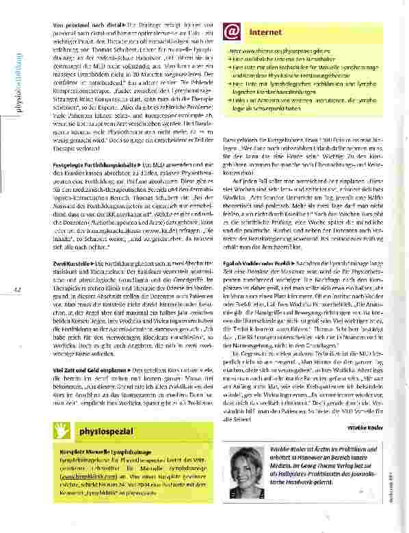 Vorschauseite 3: Fortbildungsführer Manuelle LymphdrainageDen Lymphgefäßen auf der Spur