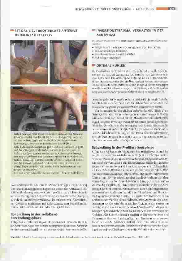 Vorschauseite 3: Touché! Erstversorgung und sportspezifische Rehabilitation eines Fechters mit Inversionstrauma