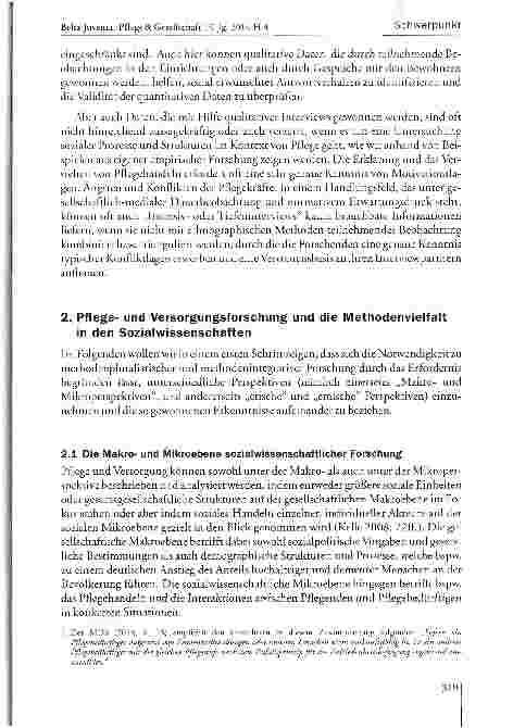 Vorschauseite 3: Methodentriangulation und Mixed Methods in der Pflegeund Versorgungsforschung -konzeptuelle Überlegungen und empirische Erfahrungen