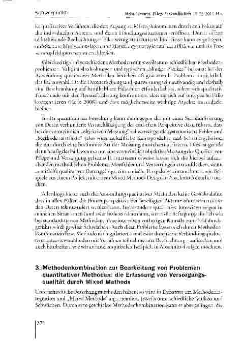 Vorschauseite 6: Methodentriangulation und Mixed Methods in der Pflegeund Versorgungsforschung -konzeptuelle Überlegungen und empirische Erfahrungen