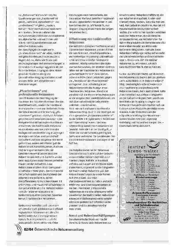 Vorschauseite 2: Hebammen im Spiegel ihrer BerufspresseVerbandstätigkeiten und Berufsstand vor 100 Jahren