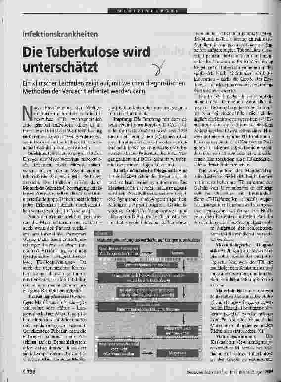 Vorschauseite 1: Die Tuberkulose wird unterschätzt