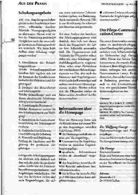 Vorschauseite 5: AngehörigenberatungHERAUSFORDERUNG FÜR DIE PFLEGENDEN