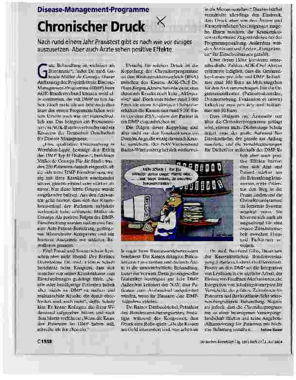 Vorschauseite 1: Chronischer DruckDisease-Management-Programme