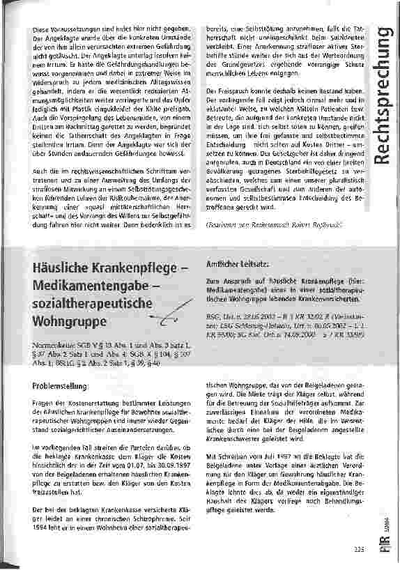 Vorschauseite 1: Häusliche Krankenpflege -Medikamentengabe -sozialtherapeutische Wohngruppe
