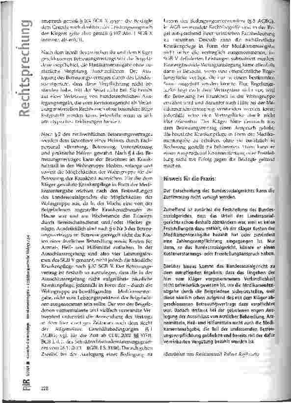 Vorschauseite 4: Häusliche Krankenpflege -Medikamentengabe -sozialtherapeutische Wohngruppe
