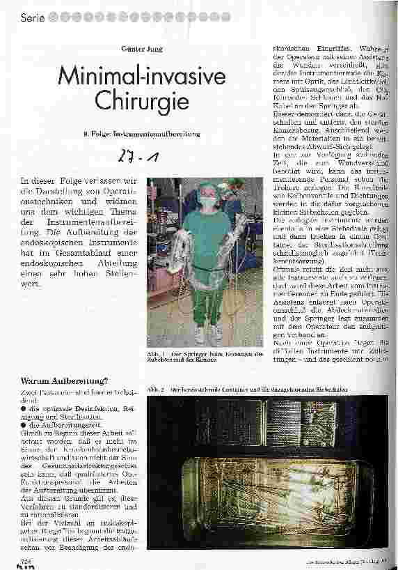 Vorschauseite 1: Minimal-invasive Chirurgie 9. Folge: Instrumentenaufbereitung