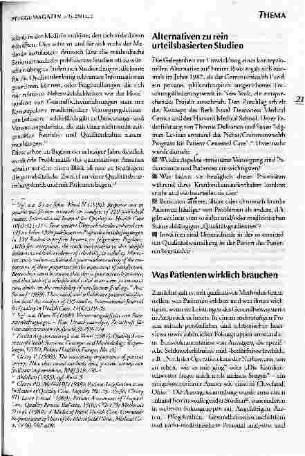 Vorschauseite 4: Experten fragen, Patienten antworten Versorgungsqualität aus Sicht der Betroffenen