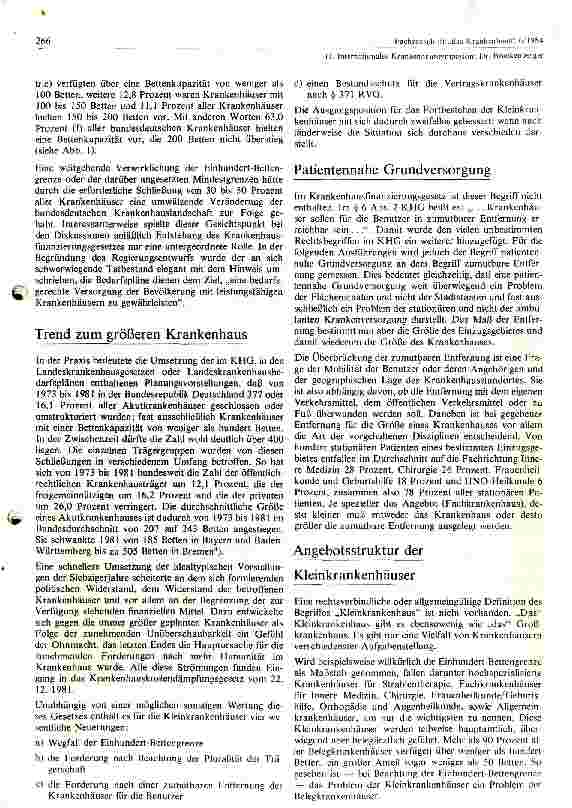 Vorschauseite 2: Patientennahe Grundversorgung Existenzfrage eines kleinen Krankenhauses