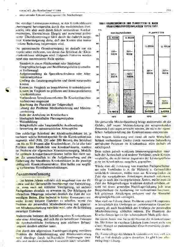 Vorschauseite 5: Patientennahe Grundversorgung Existenzfrage eines kleinen Krankenhauses