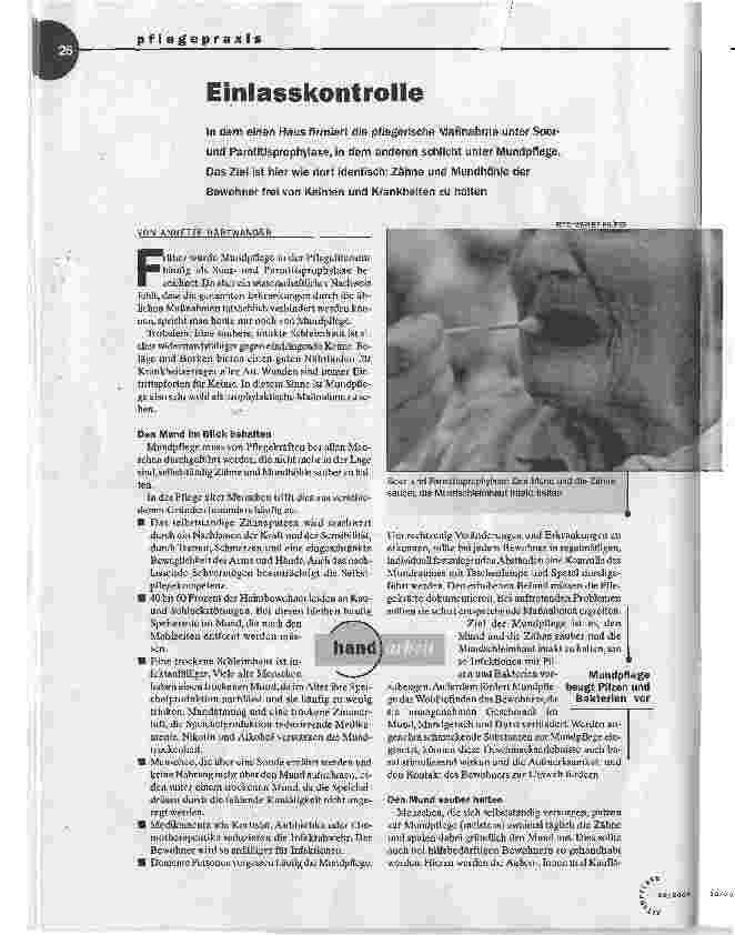 Vorschauseite 1: Einlasskontrolle