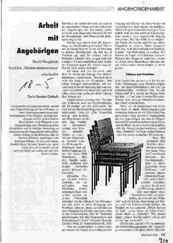 Vorschauseite 1: Arbeit mit Angehörigen Durch Neugierde familiäre Glaubensbekenntnisse unterlaufen