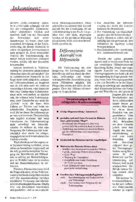 Vorschauseite 3: Lebensqualität bei Inkontinenz - eine pflegerische Herausforderung