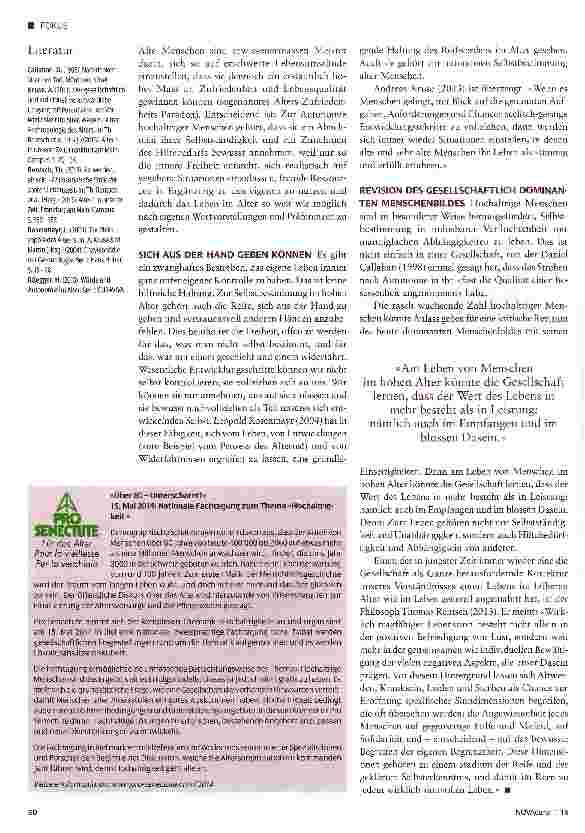 Vorschauseite 3: Hochaltrigkeit: Erfolgsgeschichte oder Bedrohung?