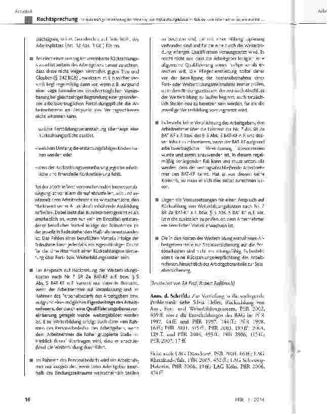 Vorschauseite 5: Formularmäßige Vereinbarung der Erstattung von Weiterbildungskosten im Falle der vom Arbeitnehmer zu vertretenden Beendigung des Arbeitsverhältnisses