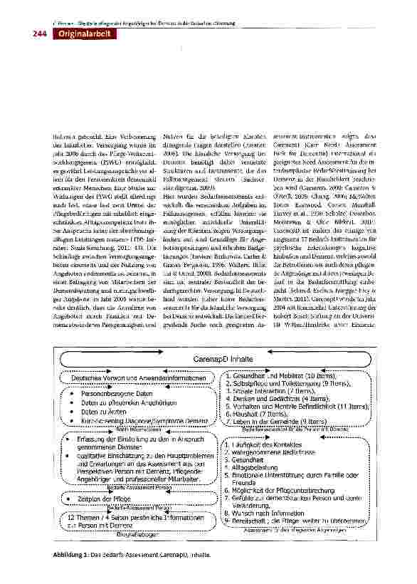 Vorschauseite 2: Die Rolle pflegender Angehöriger von Menschen mit Demenz in der Bedarfsbestimmung am Beispiel der CarenapD-Studie