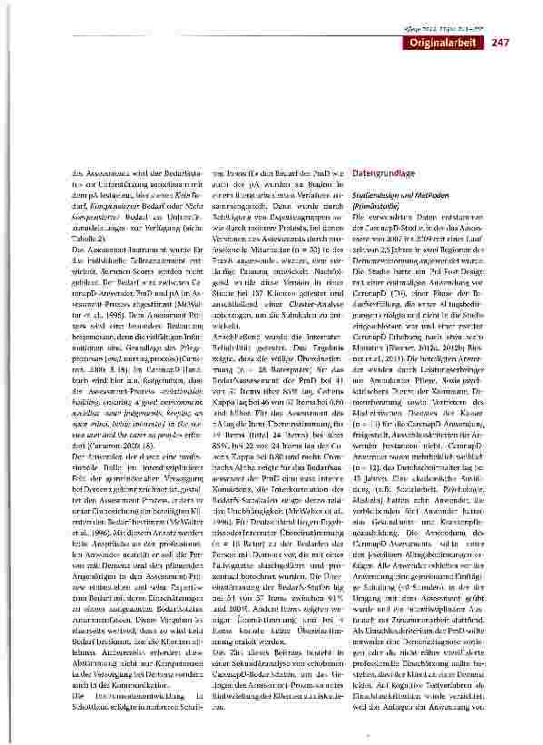 Vorschauseite 5: Die Rolle pflegender Angehöriger von Menschen mit Demenz in der Bedarfsbestimmung am Beispiel der CarenapD-Studie