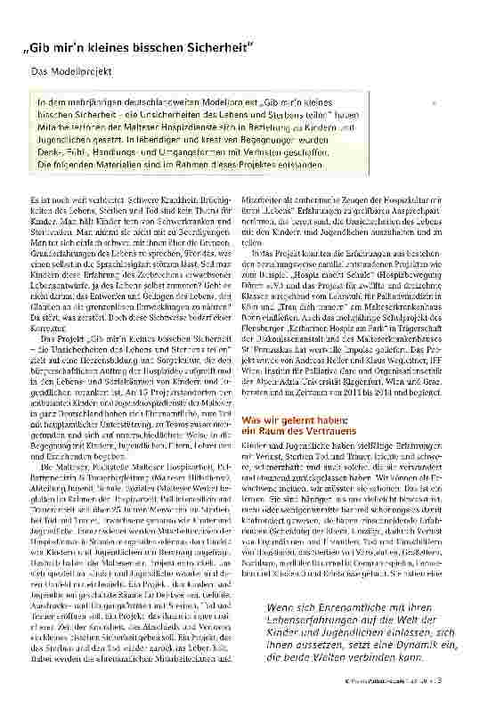 Vorschauseite 1: Gib mirn kleines bisschen Sicherheit