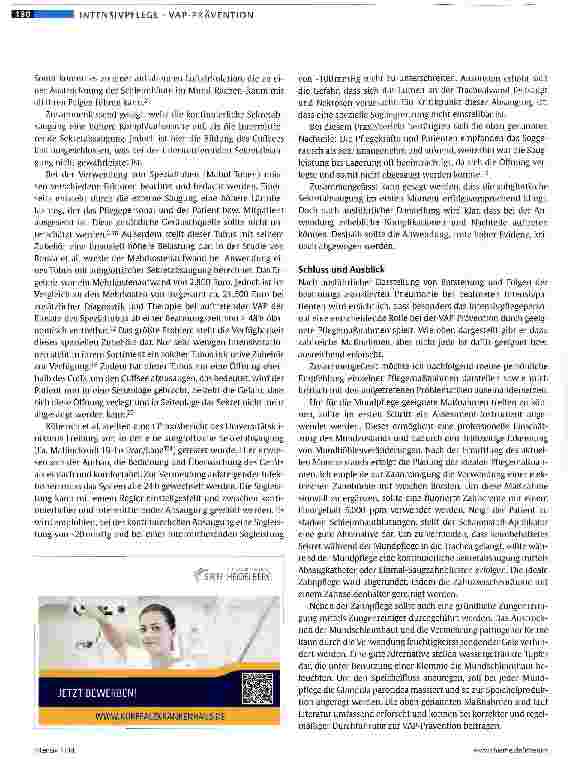 Vorschauseite 5: Prävention der beatmungsassoziierten Pneumonie