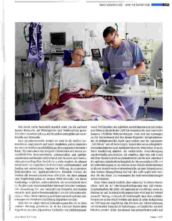 Vorschauseite 6: Prävention der beatmungsassoziierten Pneumonie