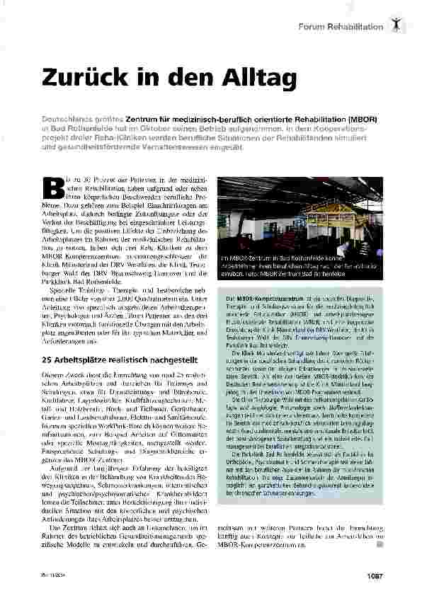 Vorschauseite 1: Zurück in den Alltag