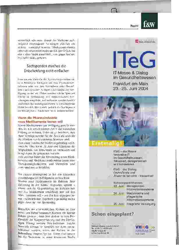 Vorschauseite 4: Drittmittel im klinischen AlltagÜber den richtigen Umgang mit der Förderung aus der WirtschaftI Teil I: Strafrechtliche Aspekte